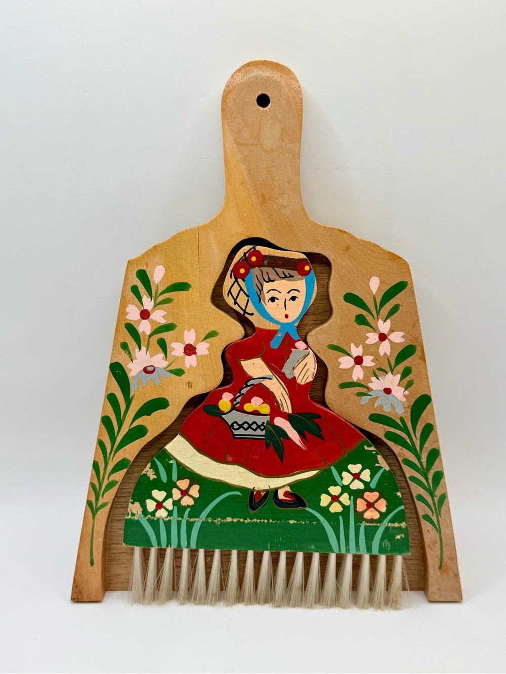 Vintage Mason International Hand Painted Wooden Crumb Brush & Scoop Japan